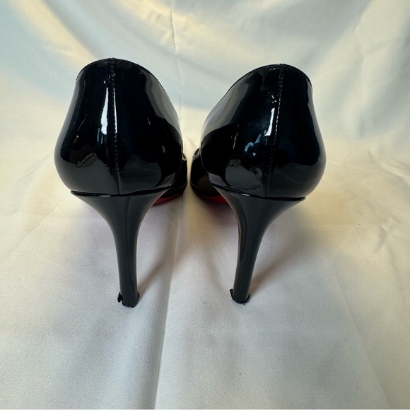Christian Louboutin Simple Pump 70 Black Patent Calf Leather Pumps Red Bottoms - Picture 4 of 14
